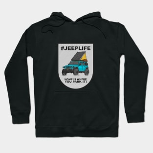 Jeep Life Jeep Wrangler Offroad 4x4 - Ocean Blue Hoodie